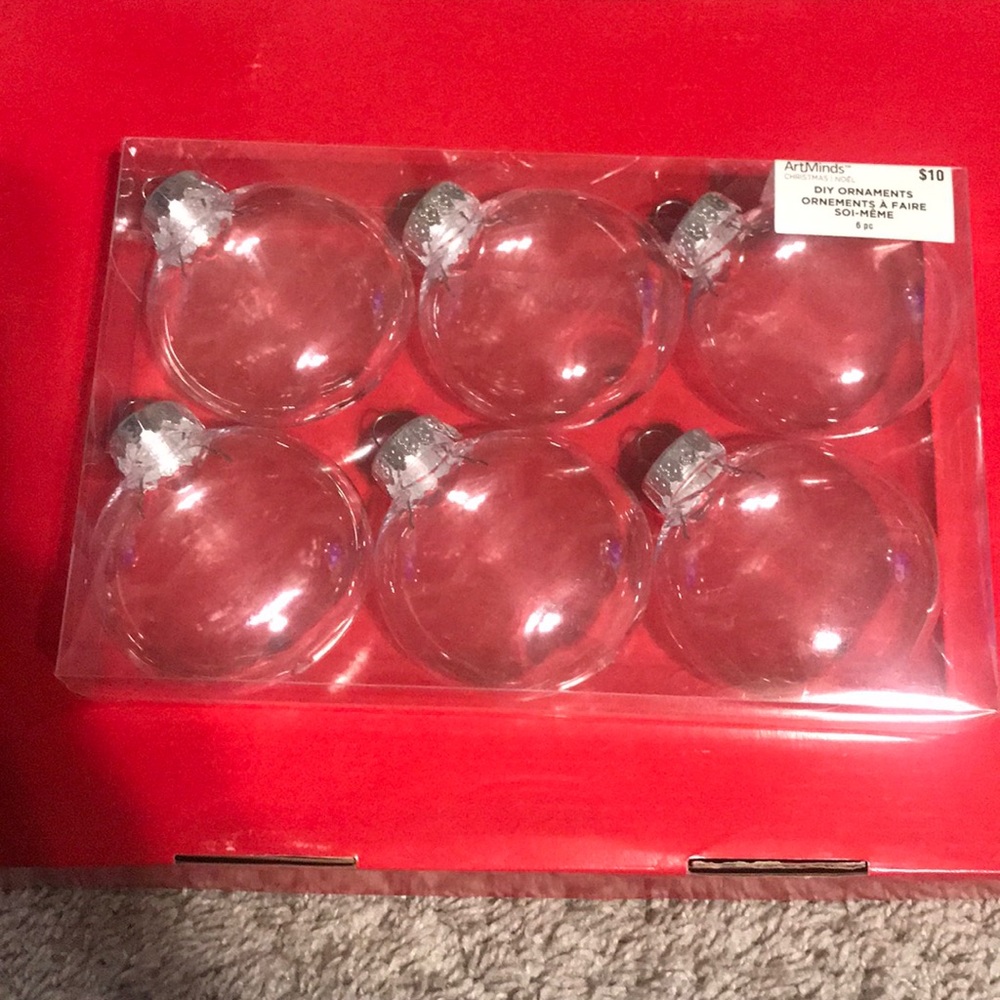 Like New DIY Clear Ornaments- 6 pcs